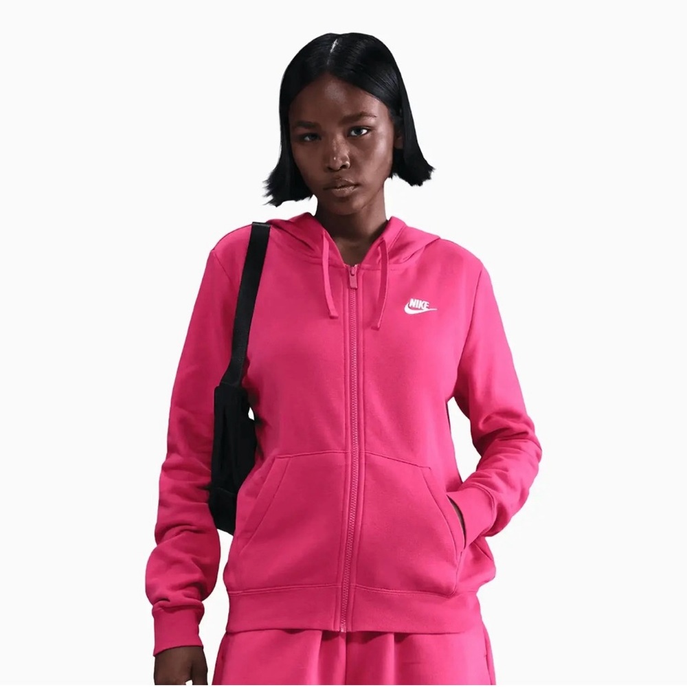 New Nike Women’s Sz XS Bright Pink Zip-Up Hoodie Sweatshirt